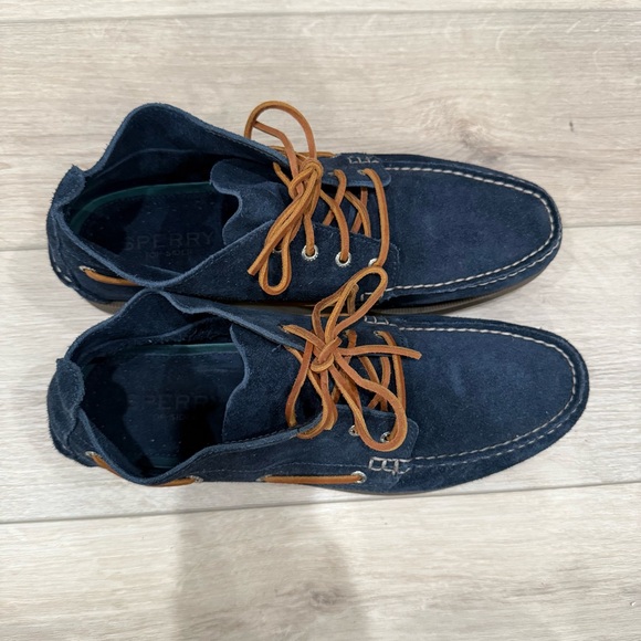 SPERRY Men's Navy Blue Suede Chukka Leather Boat Shoes Size 14 - Picture 6 of 9